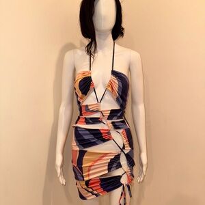 Fashion Nova Colorful Backless Dress